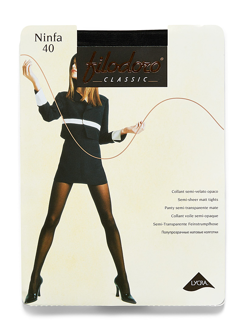 Filodoro Black Ninfa semi-opaque pantyhose for women
