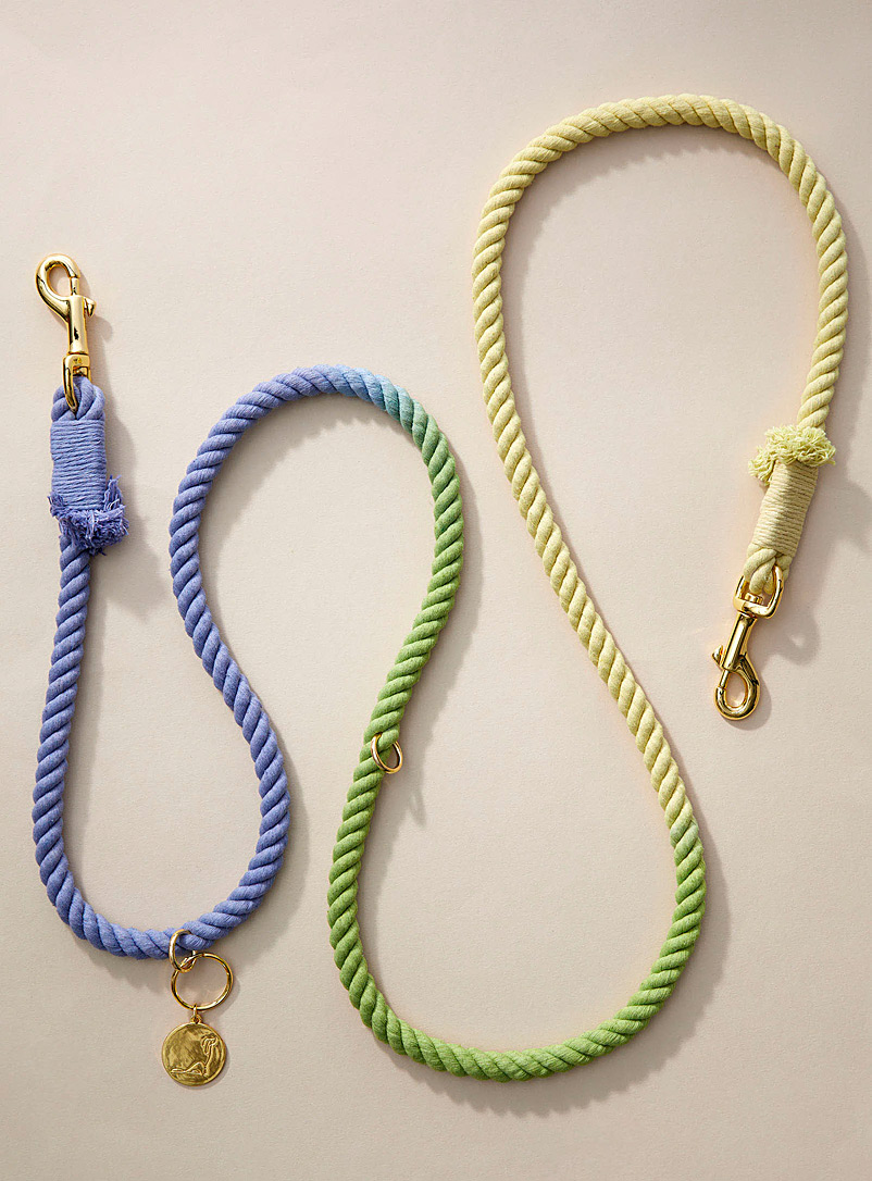 Cavology Light Yellow Pure cotton twisted hands-free leash