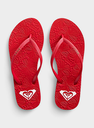 Roxy Red Antilles II embossed flip-flops Women for women