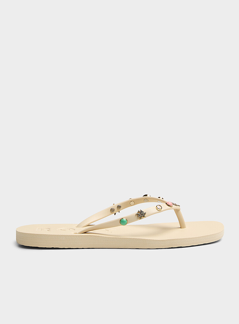 Roxy Black Hema ocean treasures flip-flops Women for women