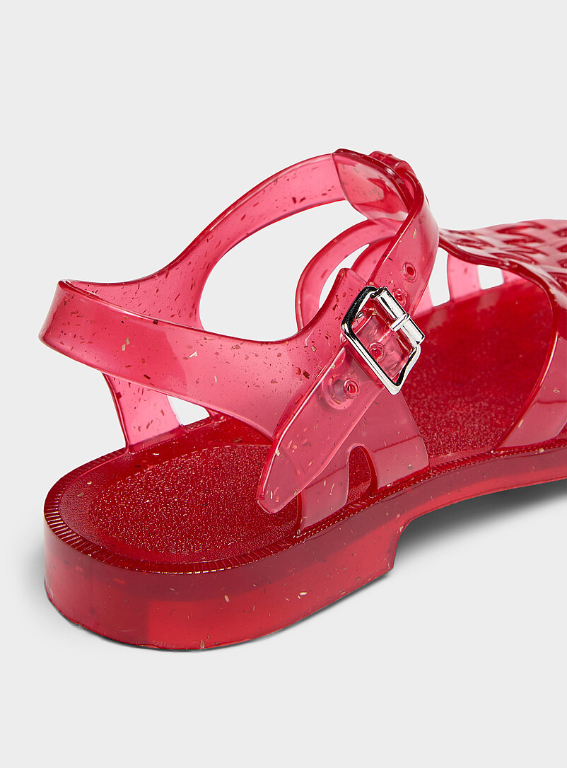 Sunchanvre red braided jelly sandals Women product image 2
