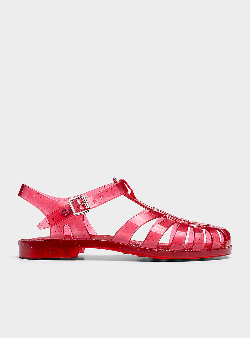 Sunchanvre red braided jelly sandals Women product image 3