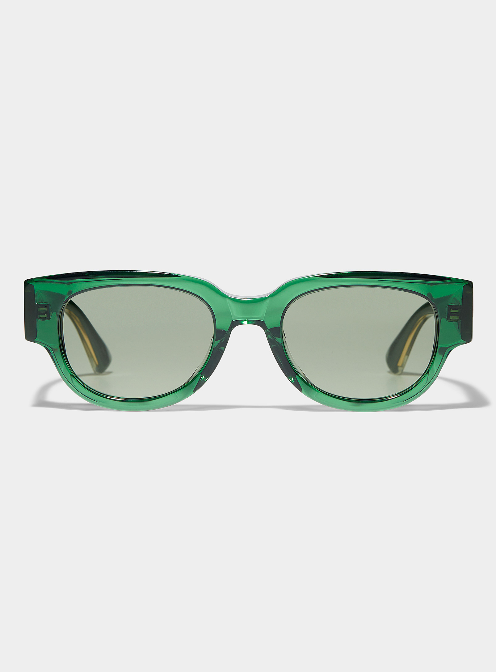 Bottega Veneta - Les lunettes de soleil carrées vertes