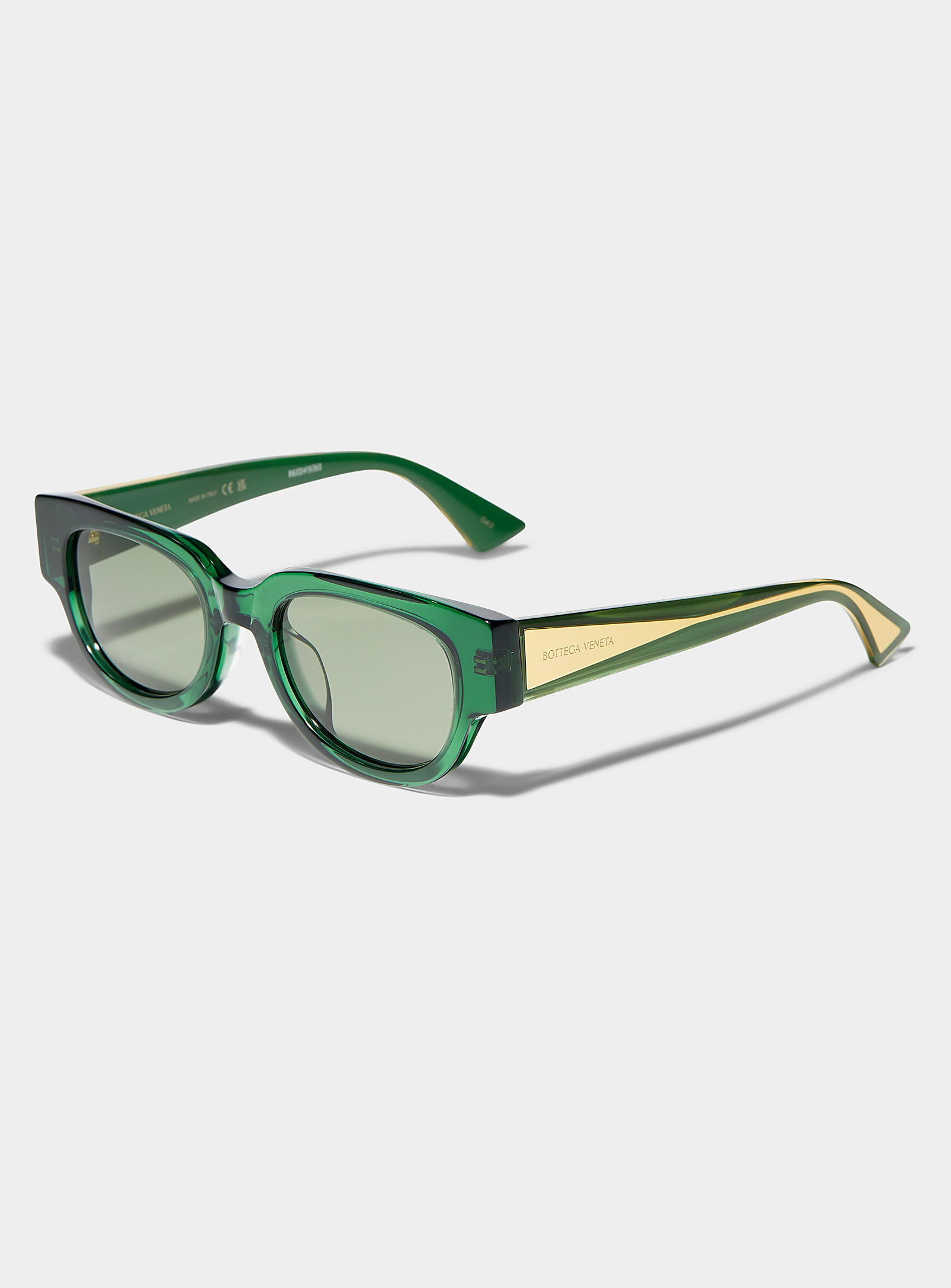 Bottega Veneta - Les lunettes de soleil carrées vertes