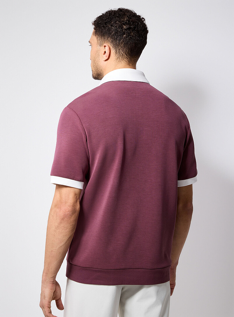 Soft modal ribbed golf polo product image 2