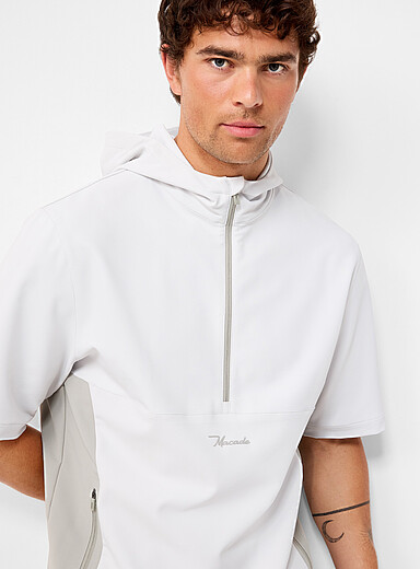 Short-sleeve windbreaker golf anorak