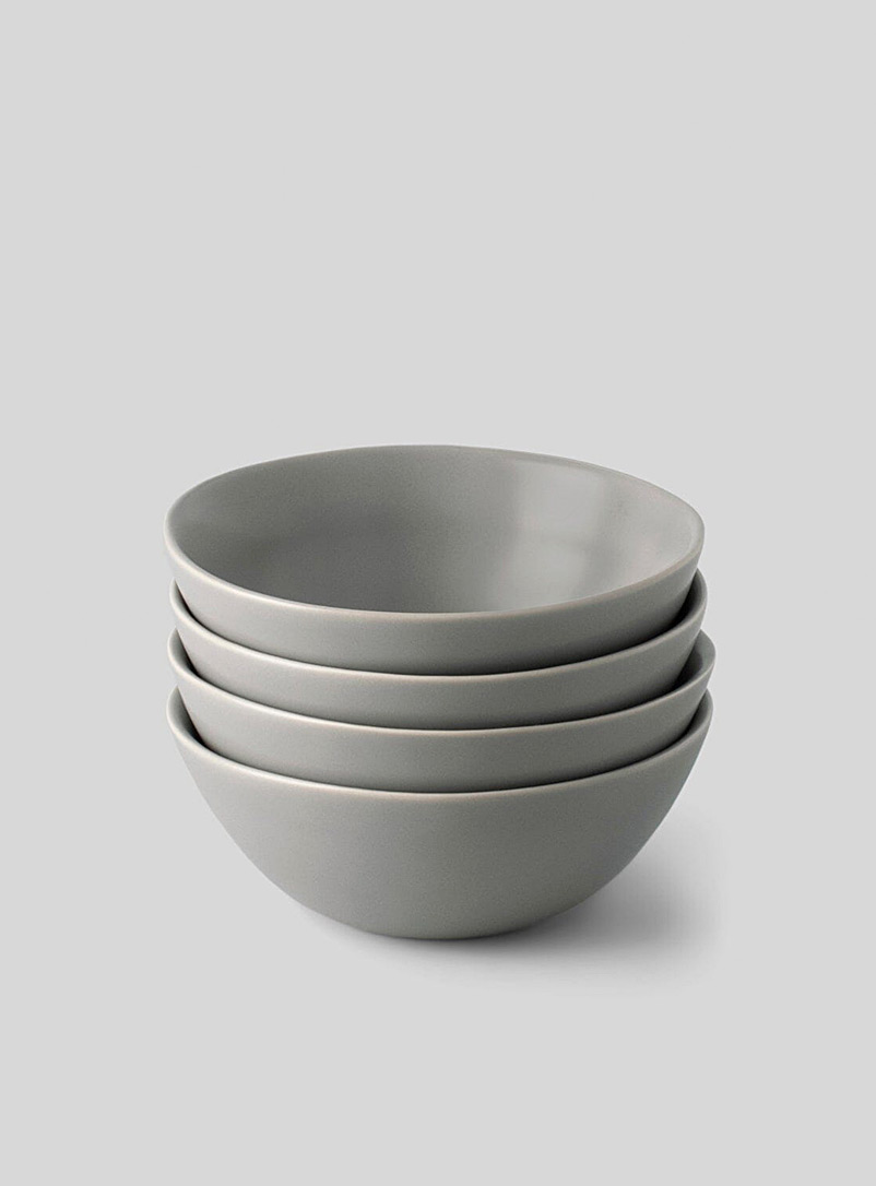Fable Grey Minimalist stoneware bowls Set of 4