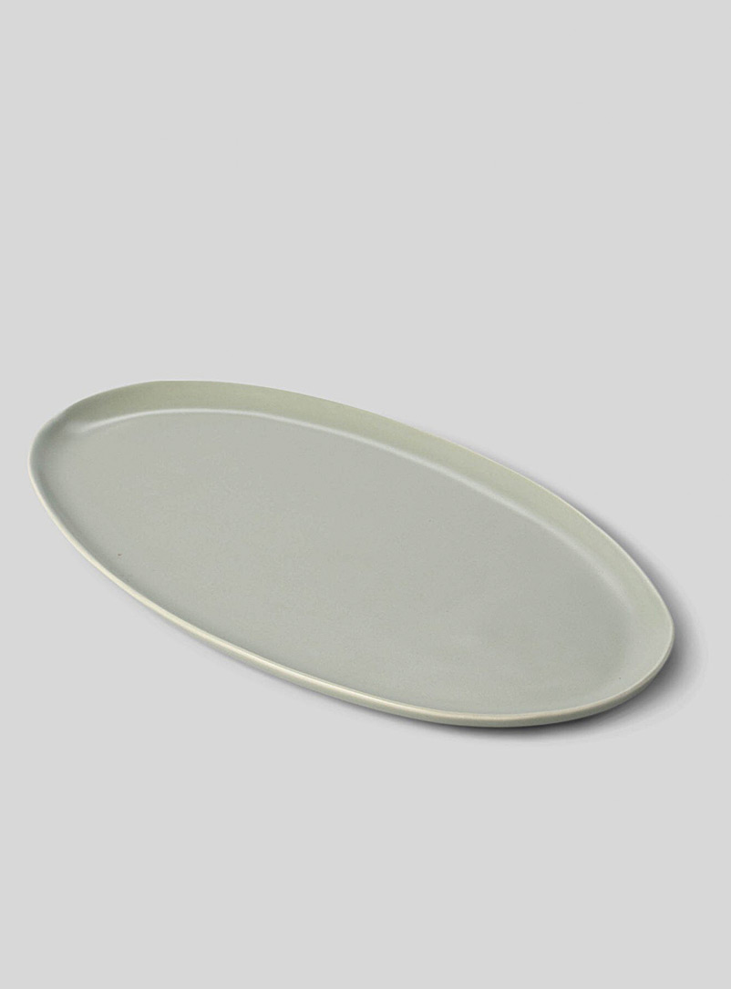 Fable Mint/Pistachio Green Oval stoneware serving tray