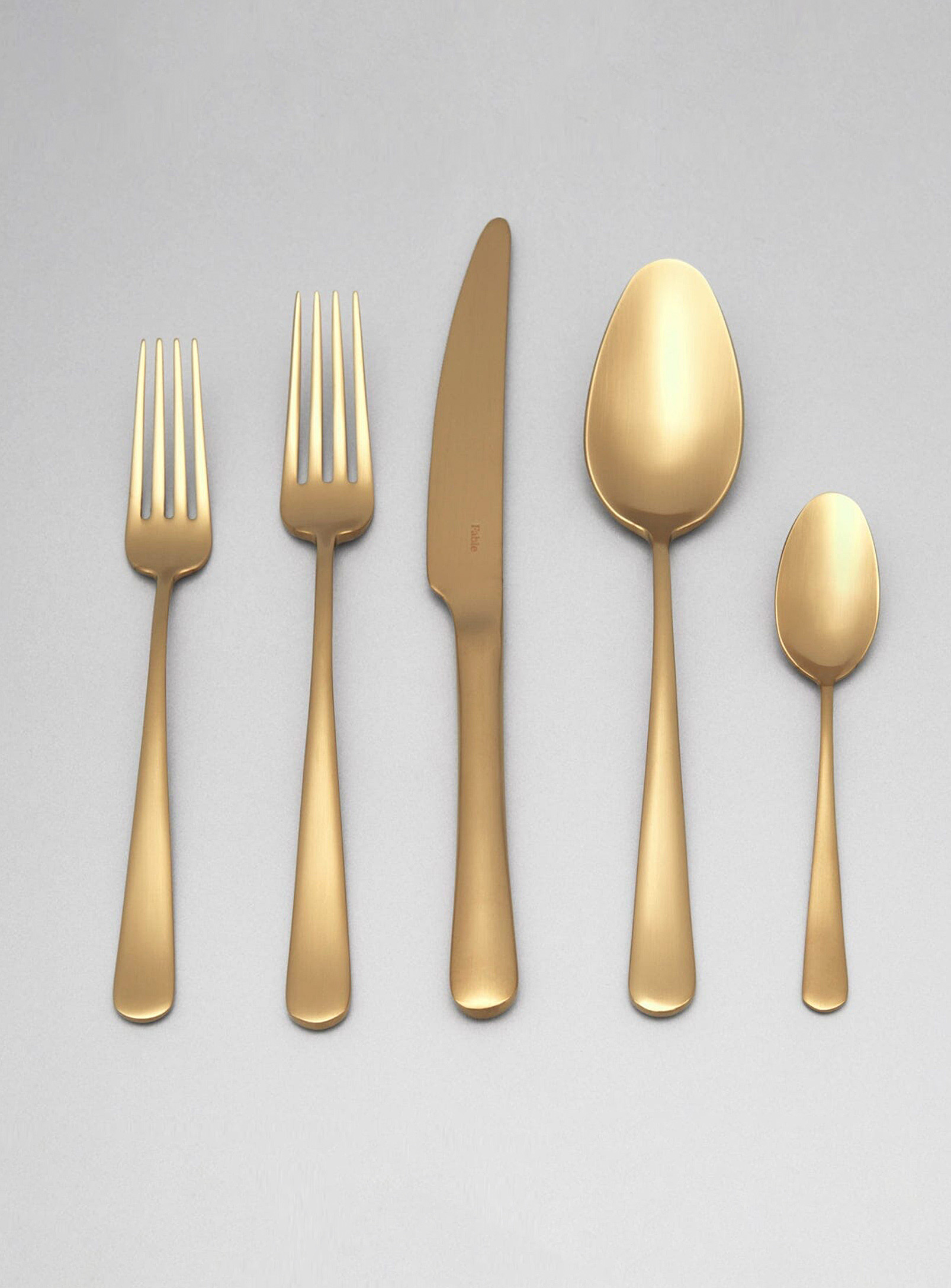 Fable Stainless St-shirtl Utensils 20-piece Set In Gold