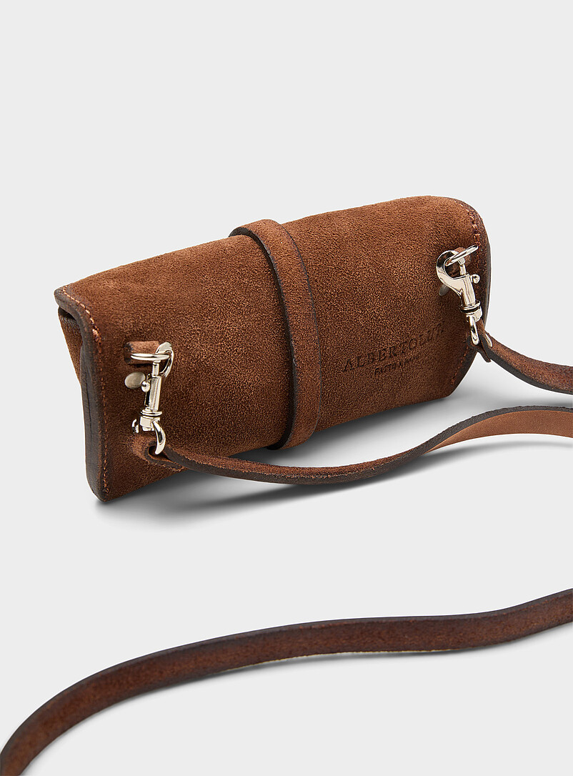 Suede crossbody glasses case product image 2