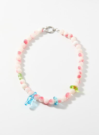Suplais: Le collier Pasiflora Blanc pour femme