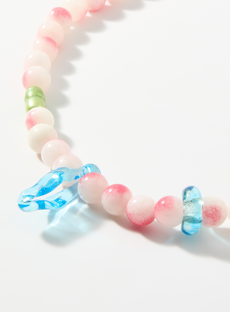 Suplais: Le collier Pasiflora Blanc pour femme