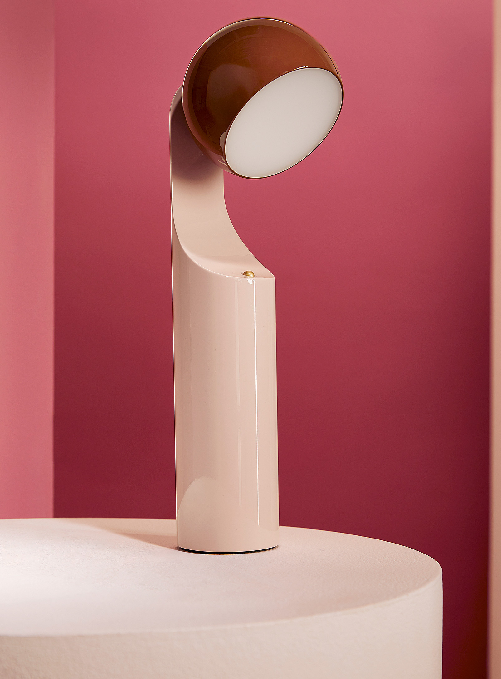 Simons Maison Geometric Articulated Portable Lamp In Pink