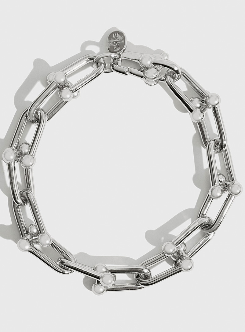 DRAE Silver Thin U-link bracelet for error