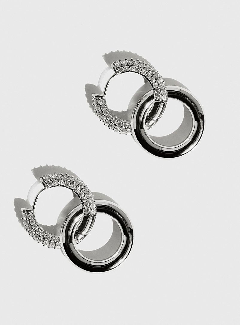 DRAE Silver Double Date hoops for error