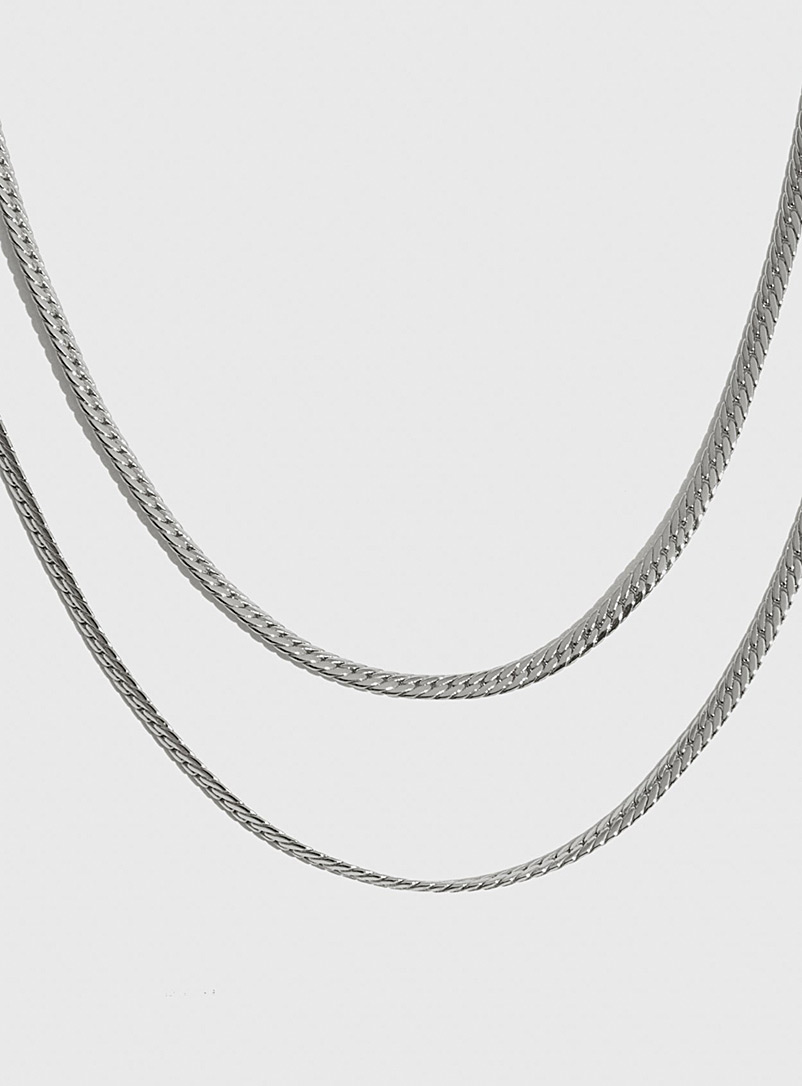 DRAE Silver Two-row chain for error
