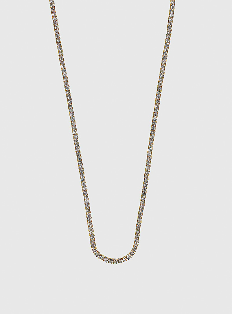 DRAE Assorted Shimmering crystals thin tennis chain for error