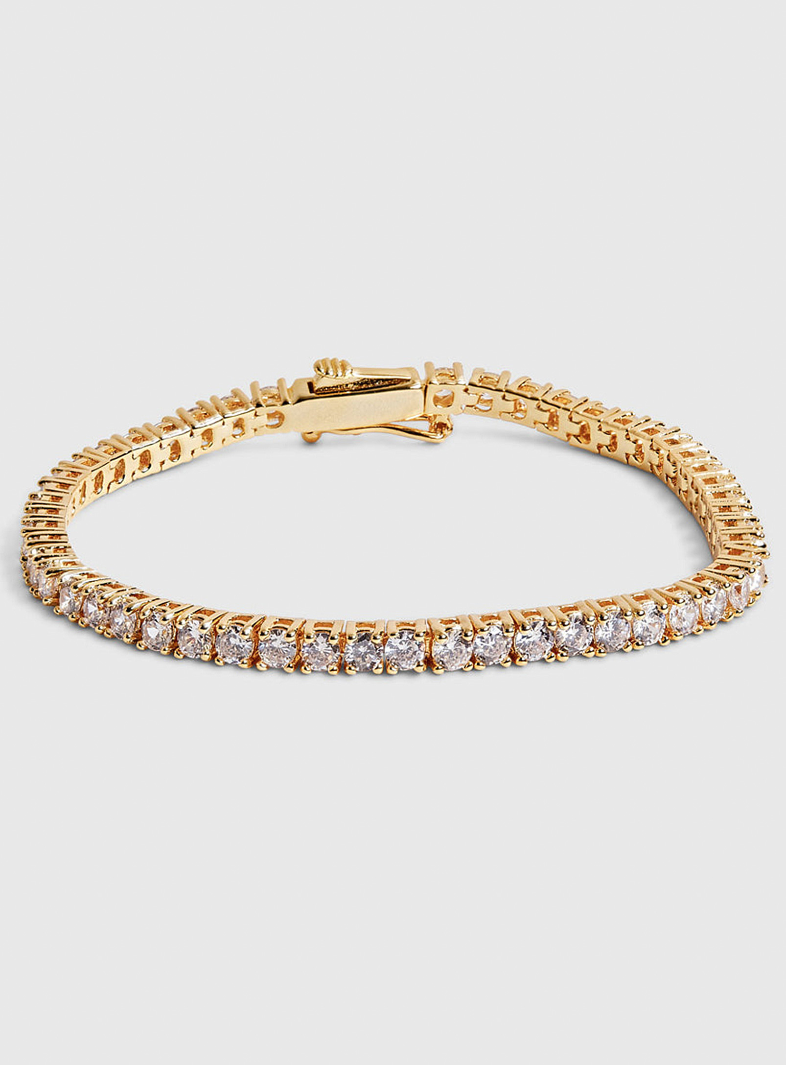 Drae Shimmering Crystals Thin Tennis Bracelet In Assorted