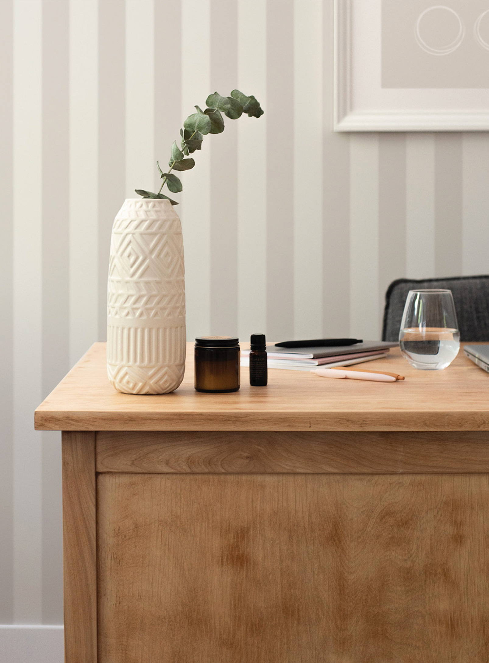 Station D Élie Striped Wallpaper Strip See Available Sizes In Cream Beige