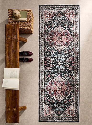 Le tapis de couloir lavable nuances profondes 75 x 215 cm