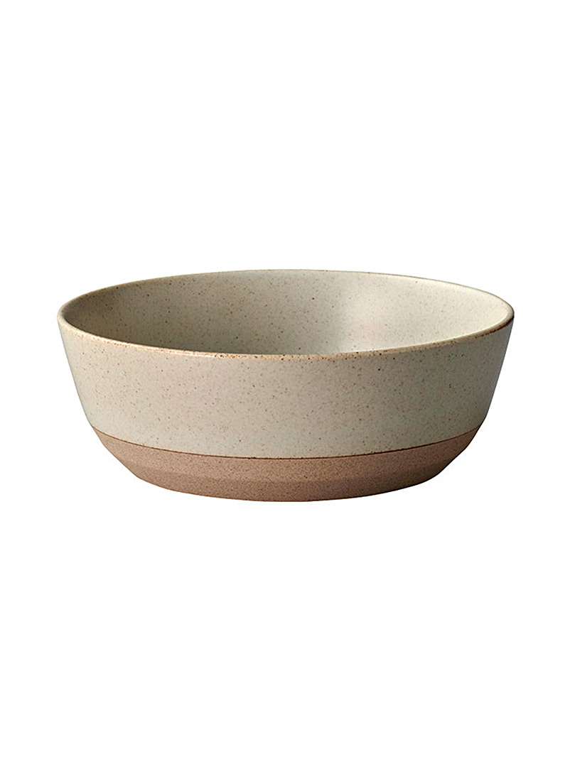 KINTO Cream Beige Two-tone large porcelain bowls Set of 3