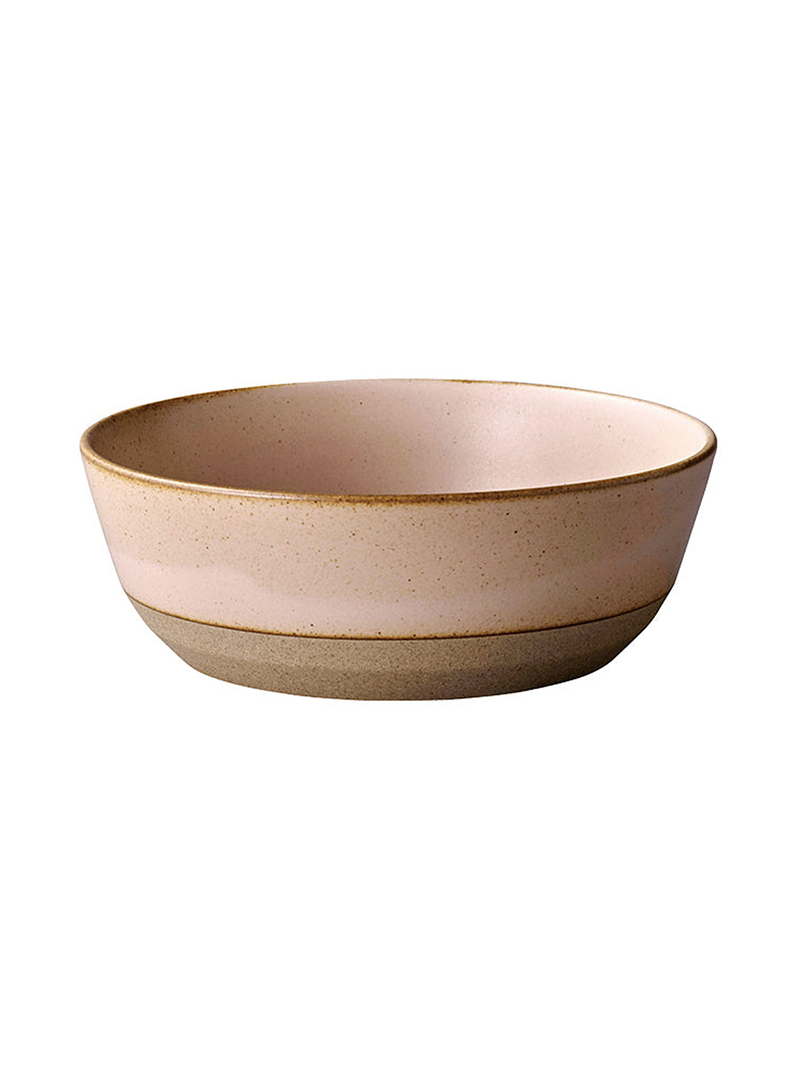 Shop Kinto Two-tone Large Porcelain Bowls Set Of 3 In Dusky Pink
