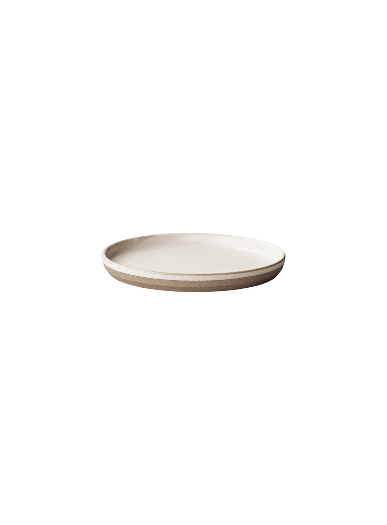 Kinto Two-tone Porcelain Dessert Plates Set Of 3 In White