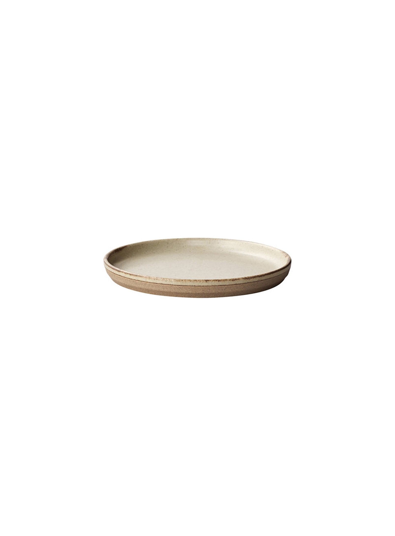 Kinto Two-tone Porcelain Dessert Plates Set Of 3 In Brown