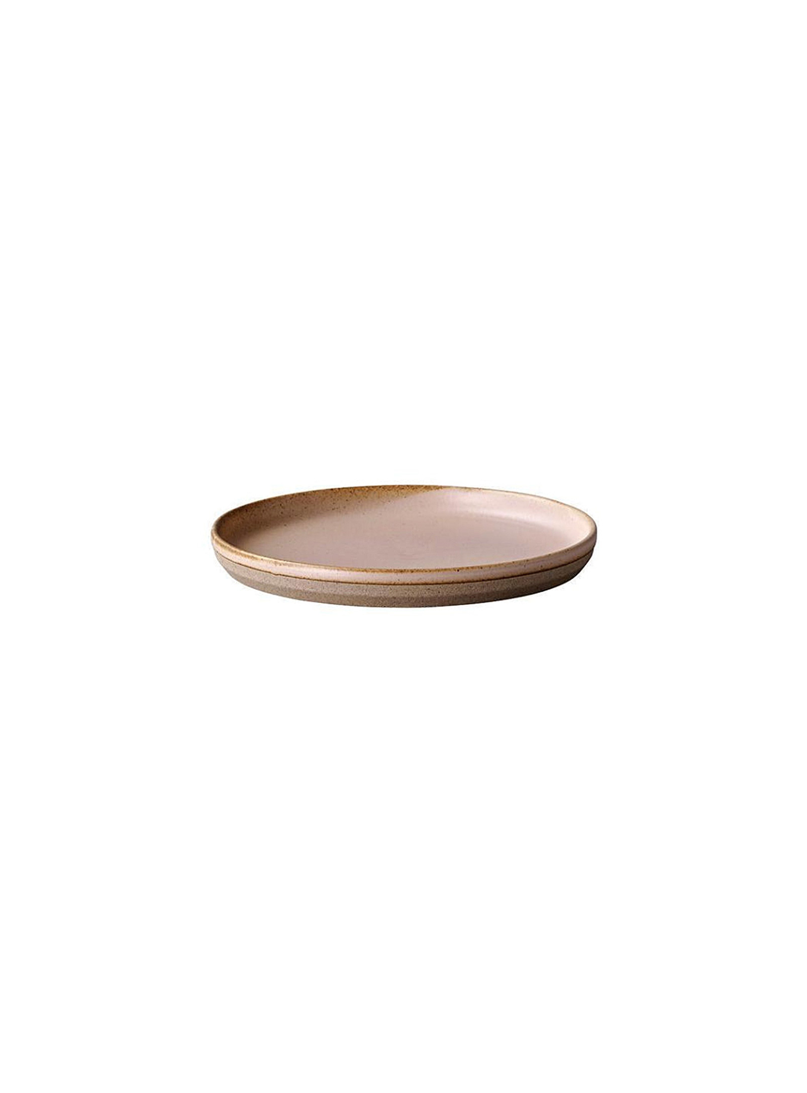Kinto Two-tone Porcelain Dessert Plates Set Of 3 In Pink