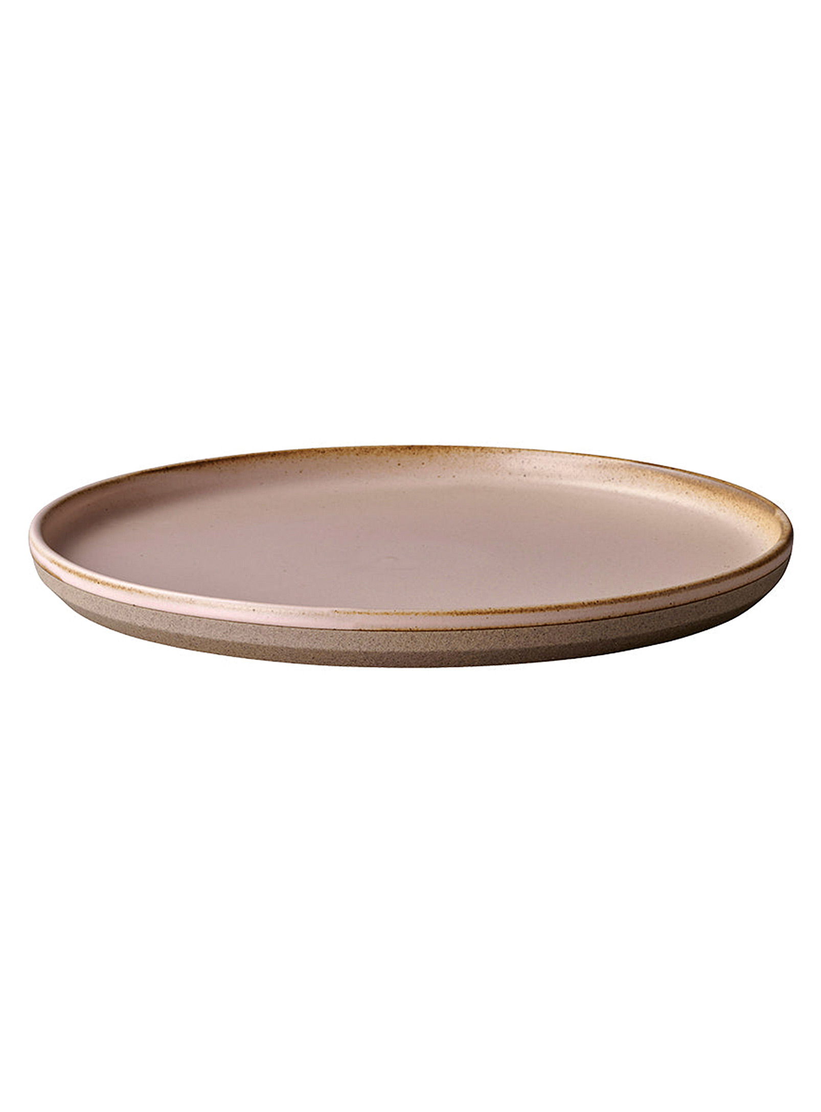 Kinto Two-tone Porcelain Plates Set Of 3 In Dusky Pink