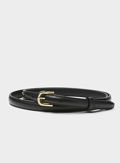 La ceinture fine cuir noir