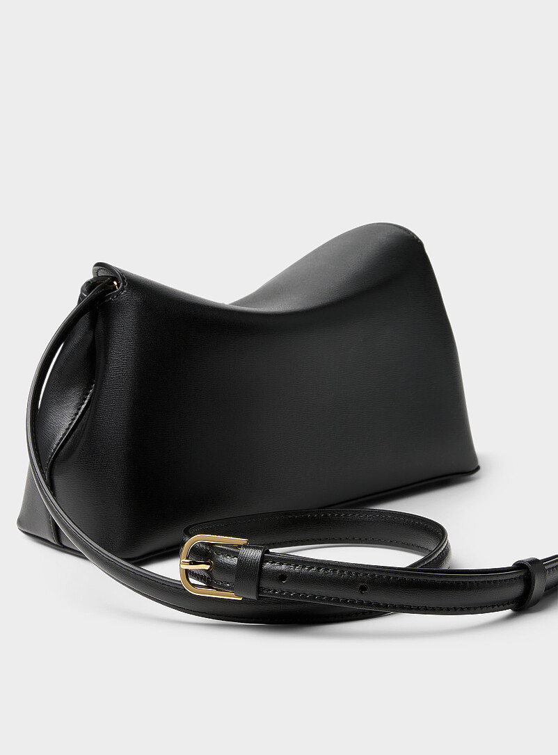 Toteme Black T-Lock leather pouch for women