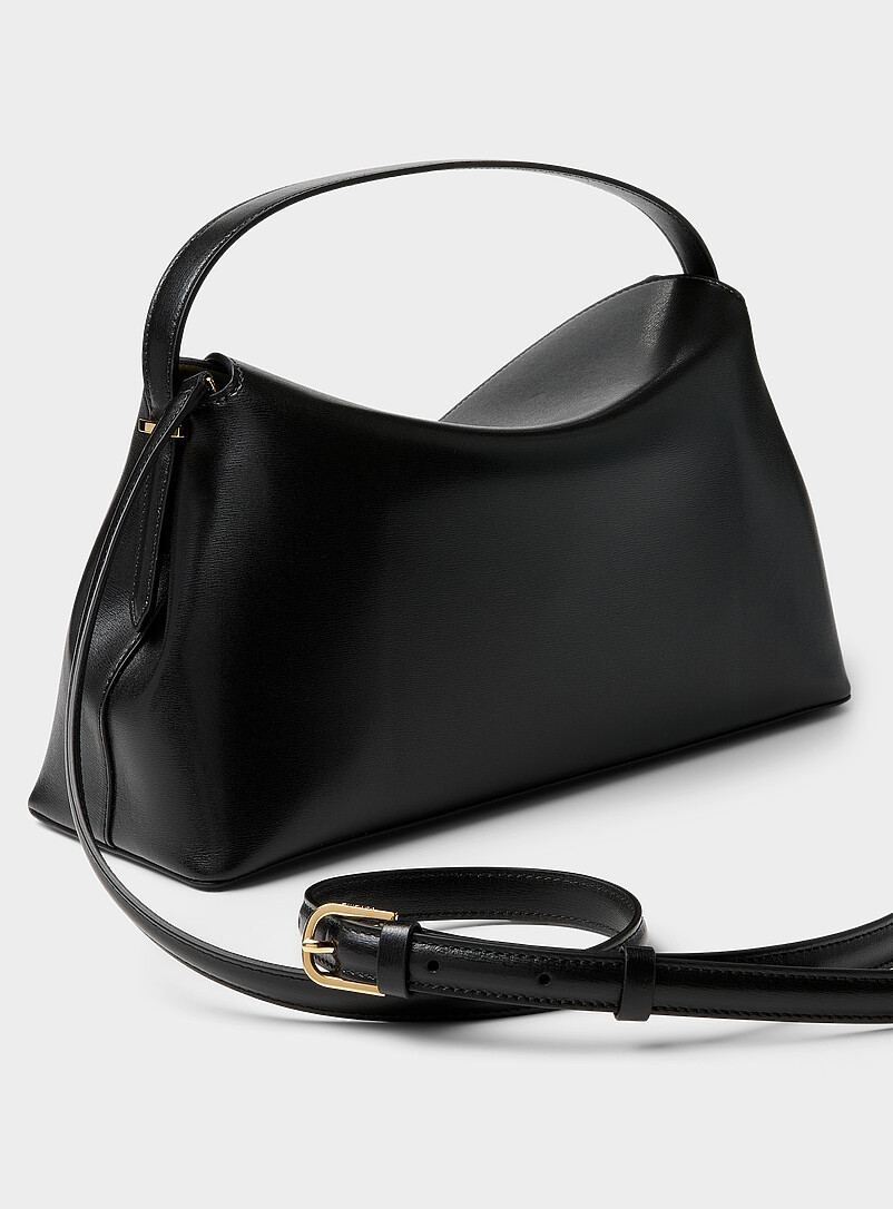 Toteme Black T-lock leather handbag for women