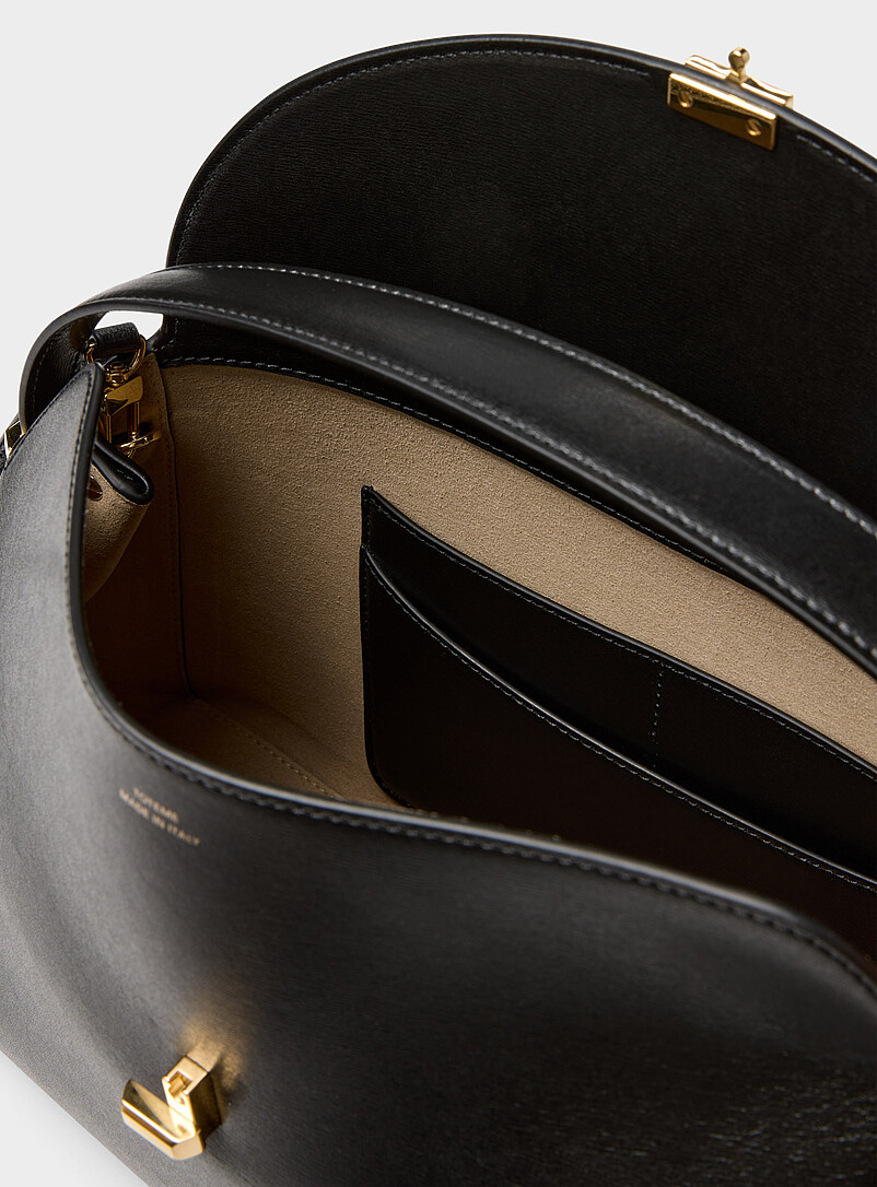 Toteme Black T-lock leather handbag for women