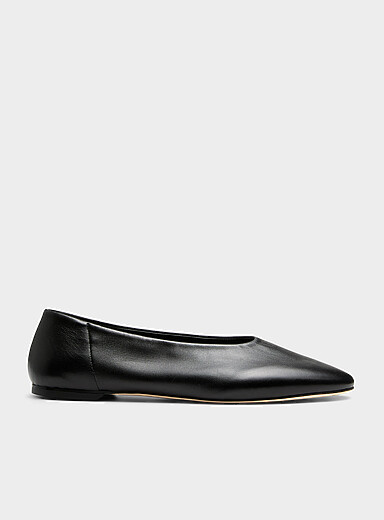 La ballerine seconde peau cuir nappa <b>Faite en Italie</b> Femme