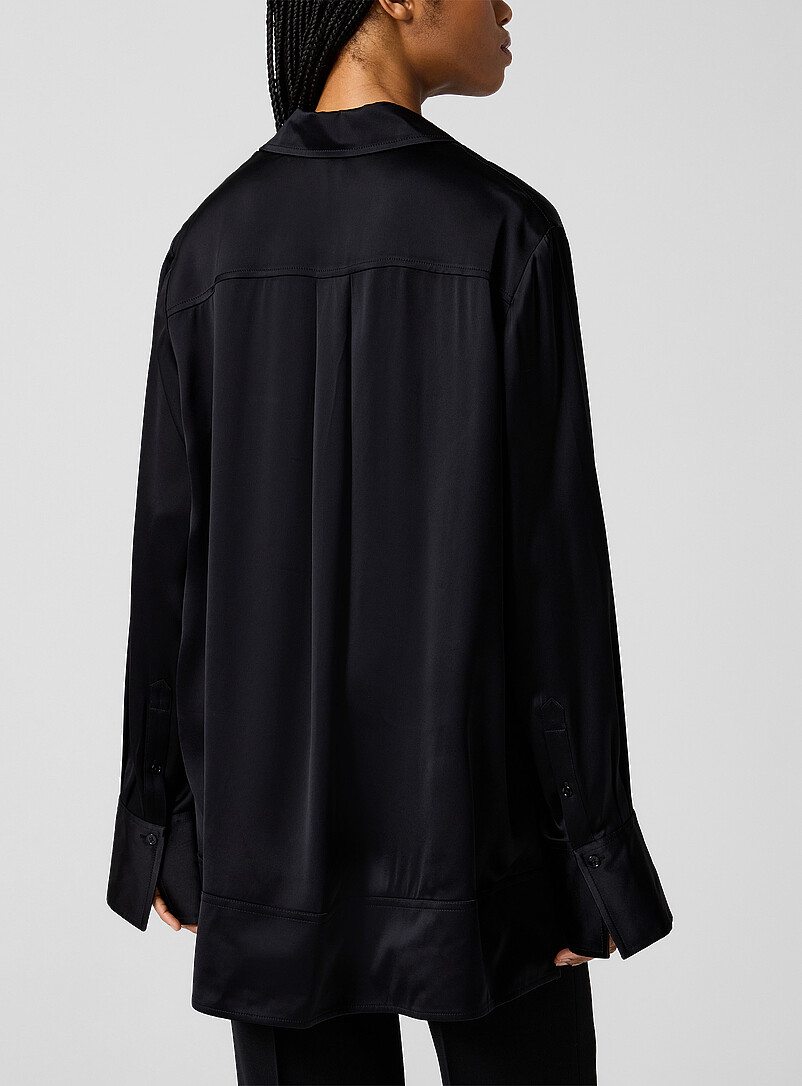Oversized satin shirt product image 3