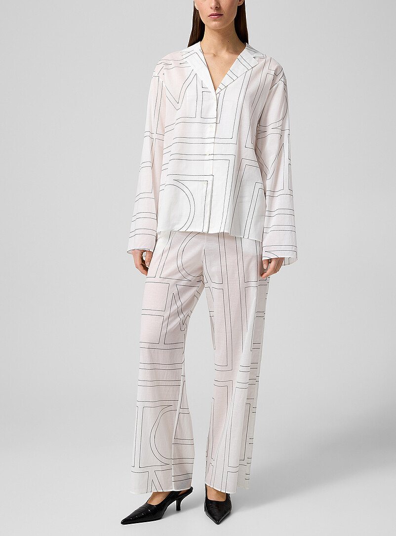Embroidered Logo Poplin Pant