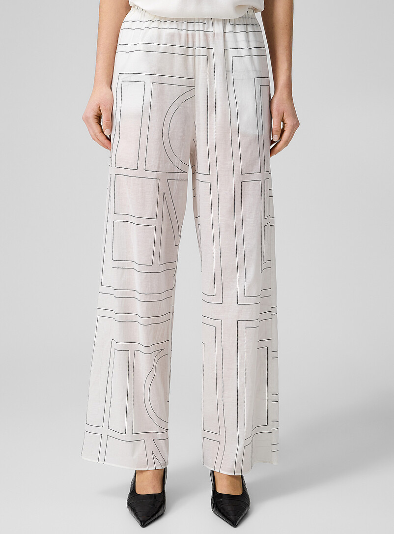 Embroidered logo poplin pant product image 2