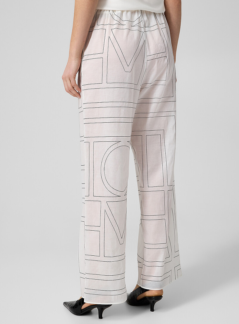 Embroidered logo poplin pant product image 3