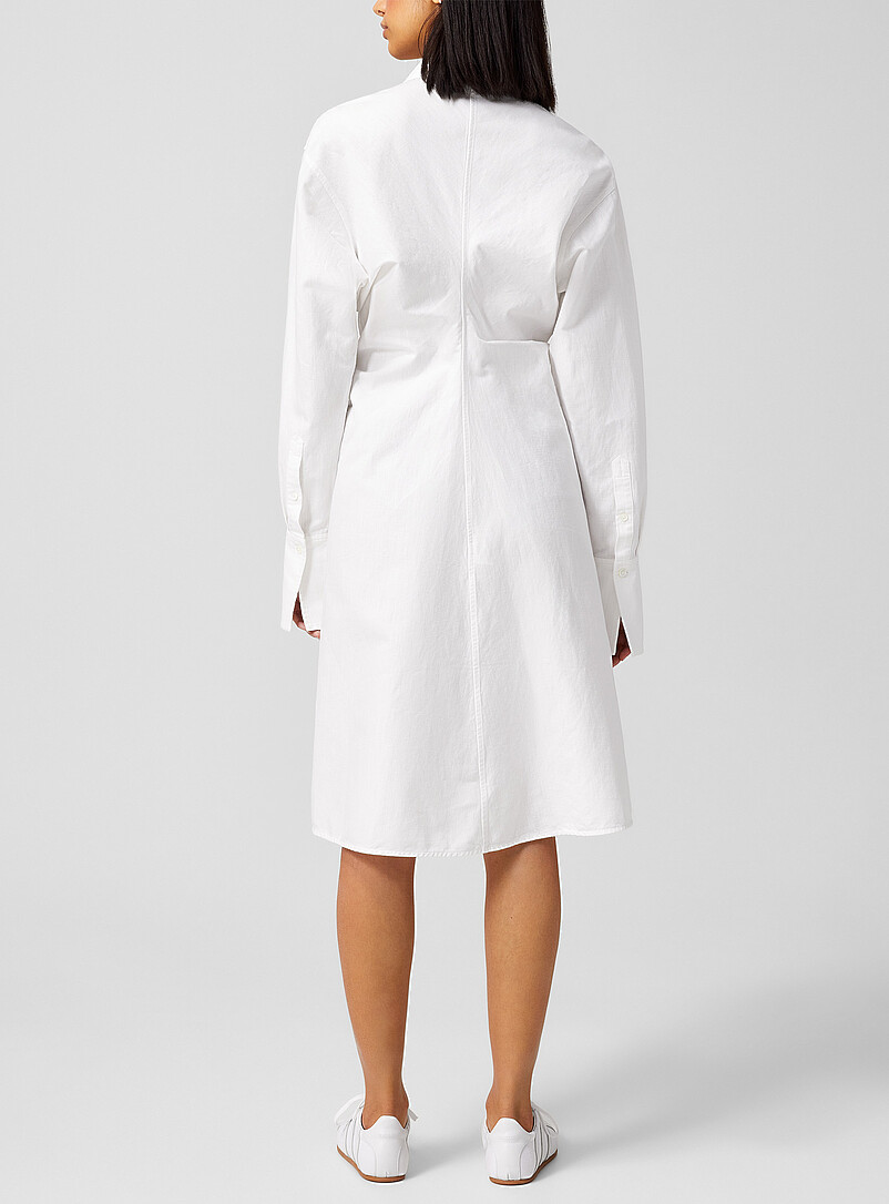 Fitted cotton and linen shirt dress product image 3