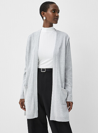 Le long cardigan fluide ouvert