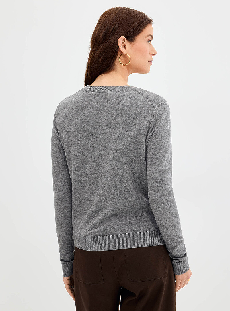 Contemporaine: Le chandail col V fluide Vert pour femme