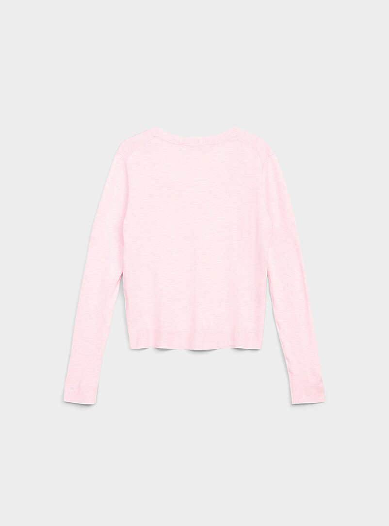 Contemporaine Taupe Fluid V-neck sweater for women