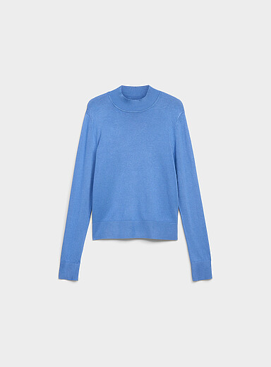 Le chandail col montant fin tricot
