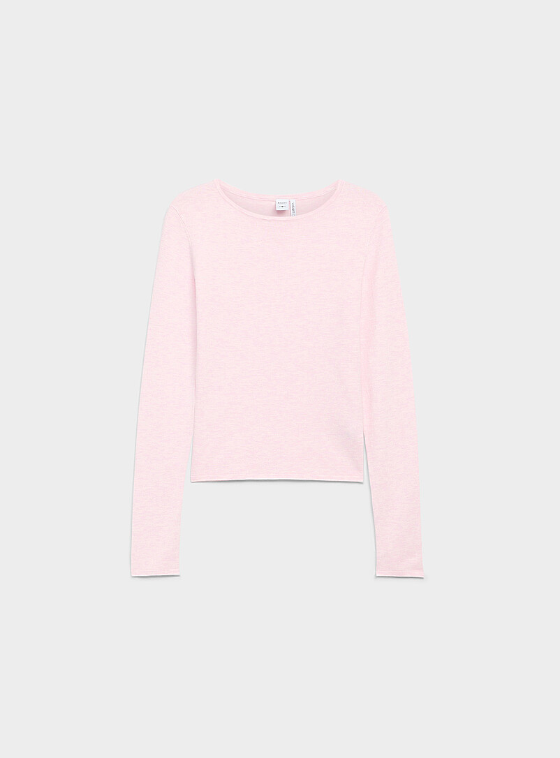 Twik: Le chandail fin tricot ajust&eacute; Noir pour femme