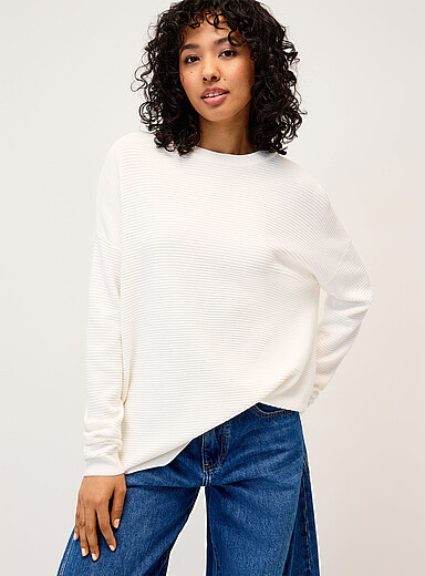 Oversized ottoman knit sweater