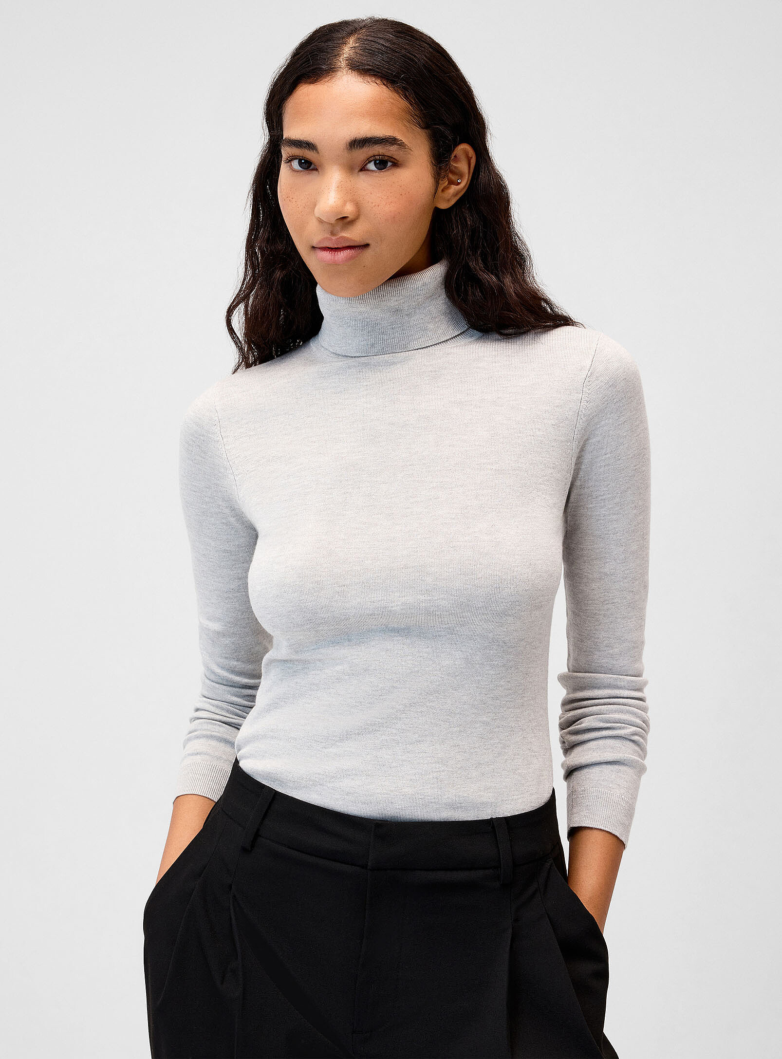 Twik Solid Turtleneck Sweater