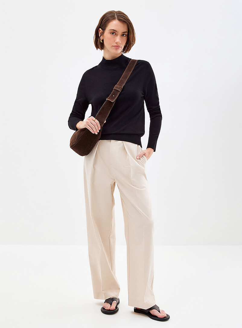 Fine knit mock-neck sweater product image 2