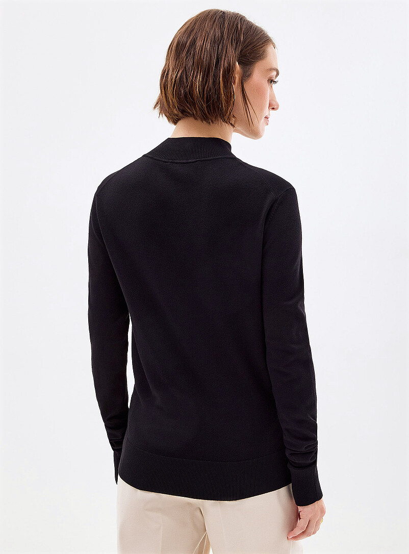 Fine knit mock-neck sweater product image 3