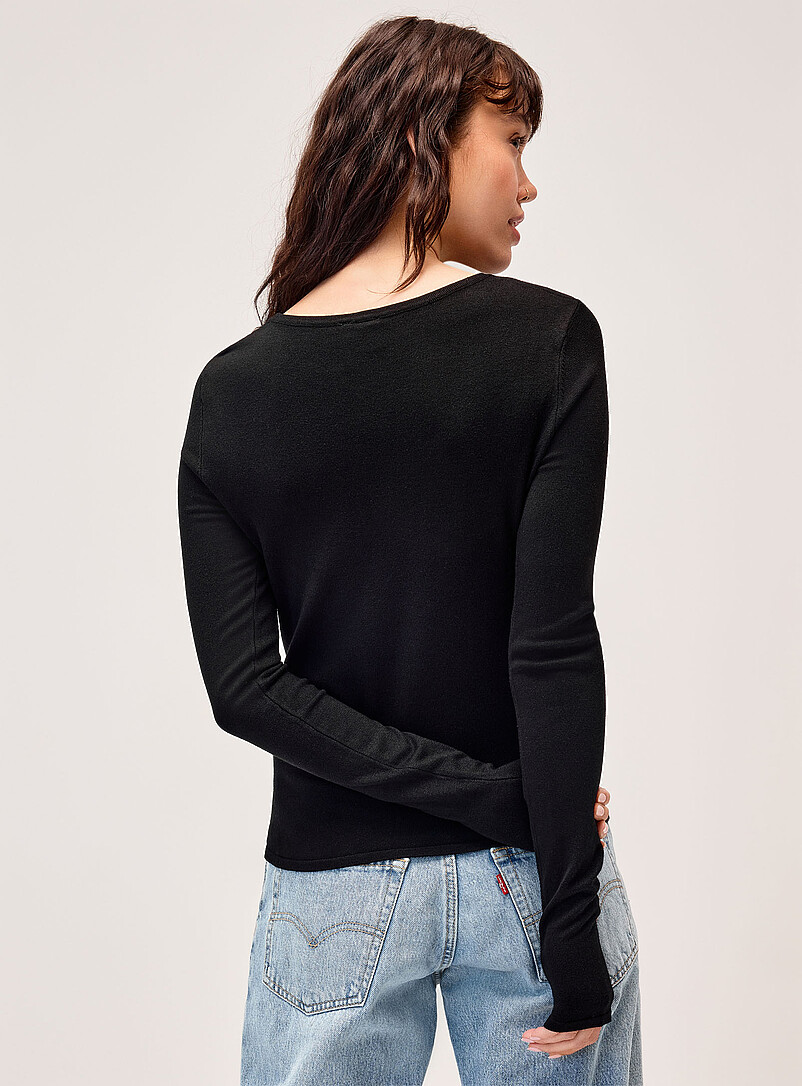Fine-knit fitted sweater product image 2